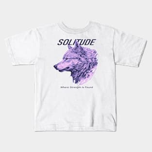 Wolf - Solitude Kids T-Shirt